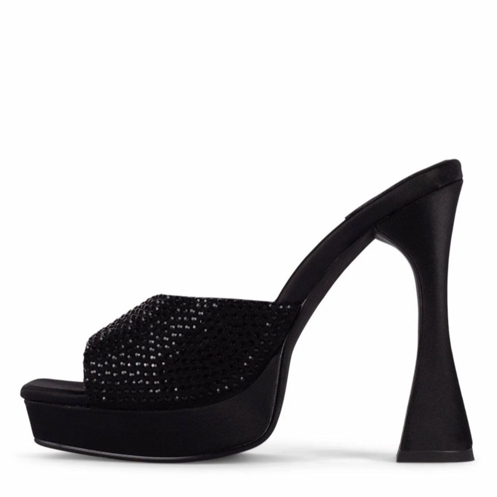 Jeffrey Campbell Hollywood Rhinestone Platform Sandals Size 7